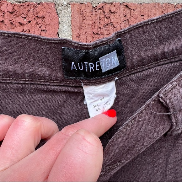 Autreton Brown High Rise Straight Leg Pants - Picture 4 of 4